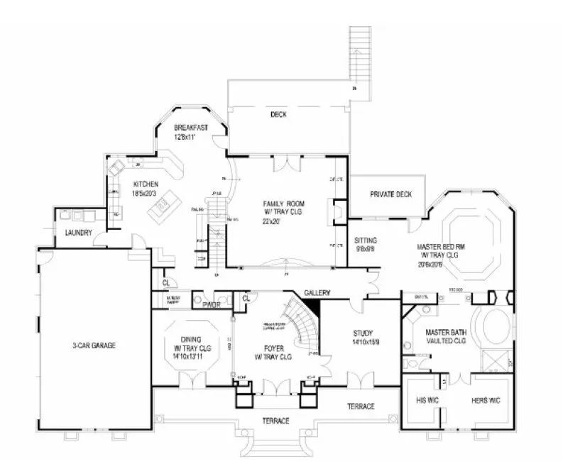 Main Floor Plan for House Plan #392110