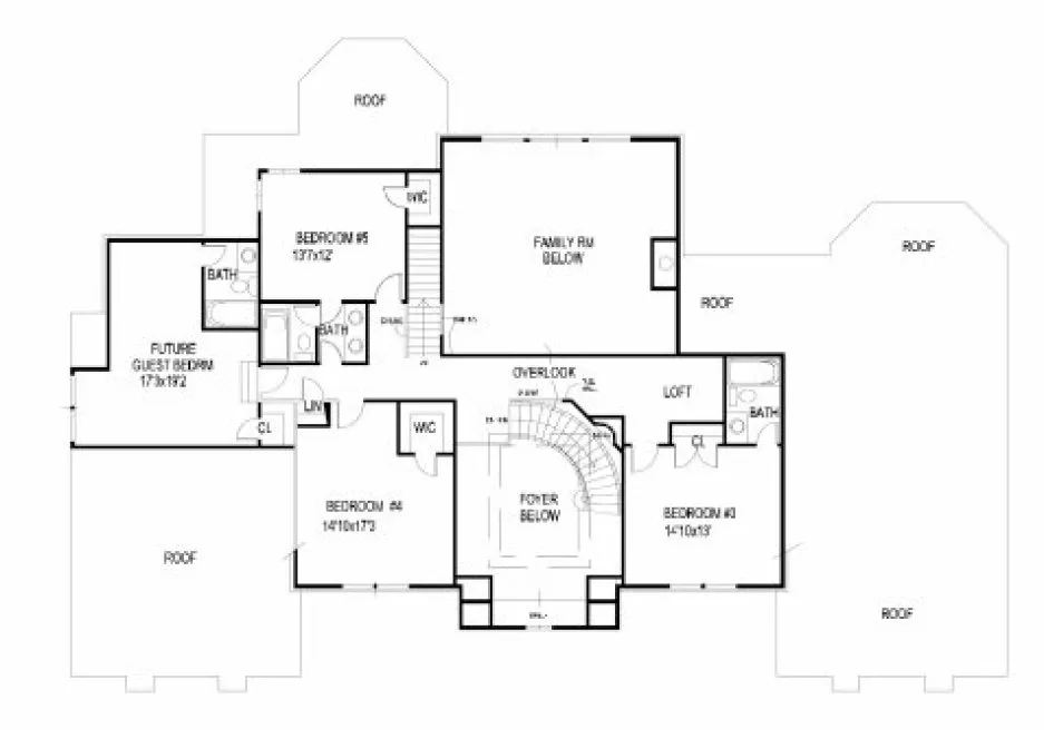 Second Floor Plan for House Plan #392110