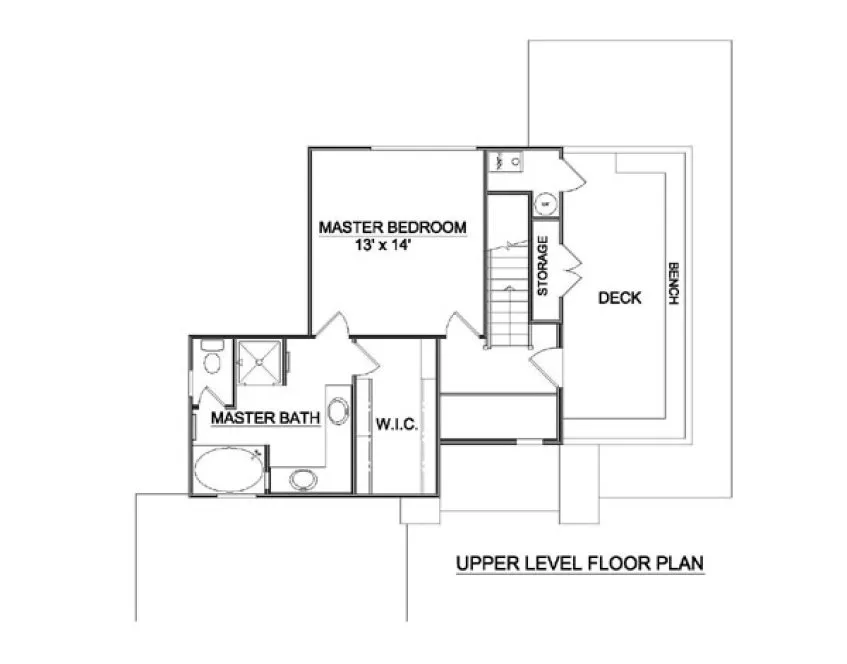 Second Floor Plan for House Plan #364089