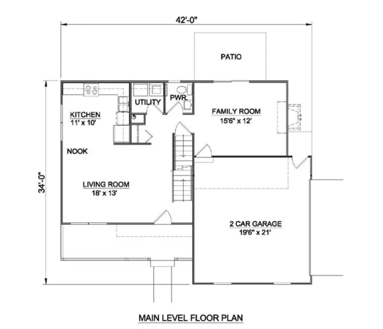 Main Floor Plan for House Plan #366079