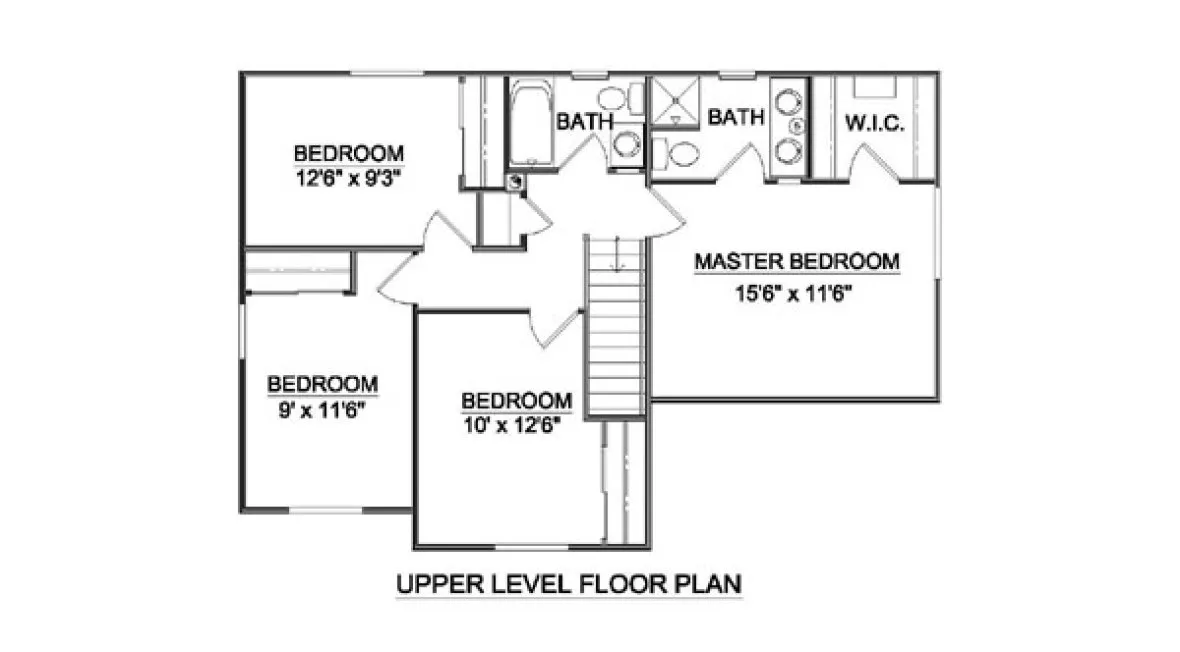 Second Floor Plan for House Plan #366079