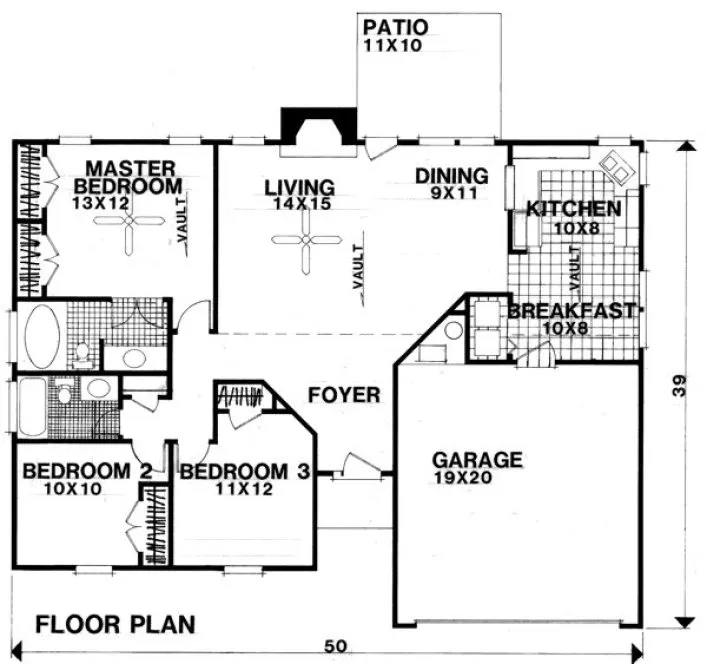 Main Floor Plan for House Plan #275031