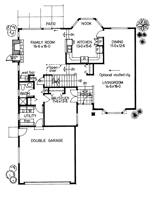 Main Floor Plan for House Plan #200947