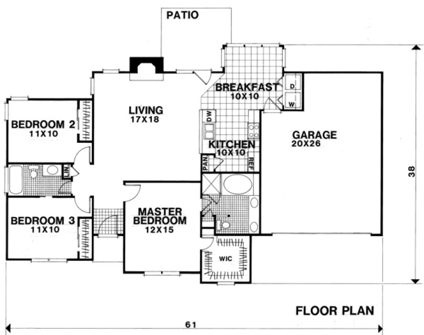 Main Floor Plan for House Plan #277031