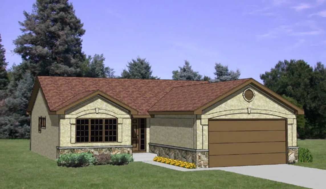 Full Rendering for House Plan #367001