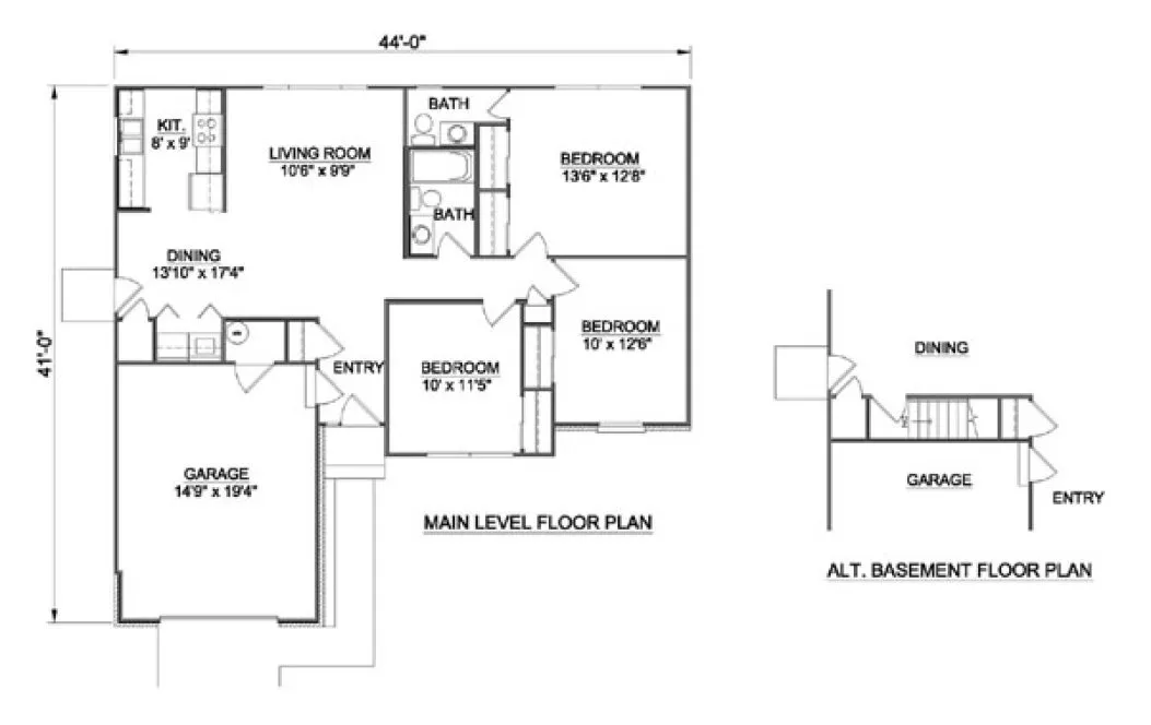 Main Floor Plan for House Plan #368129