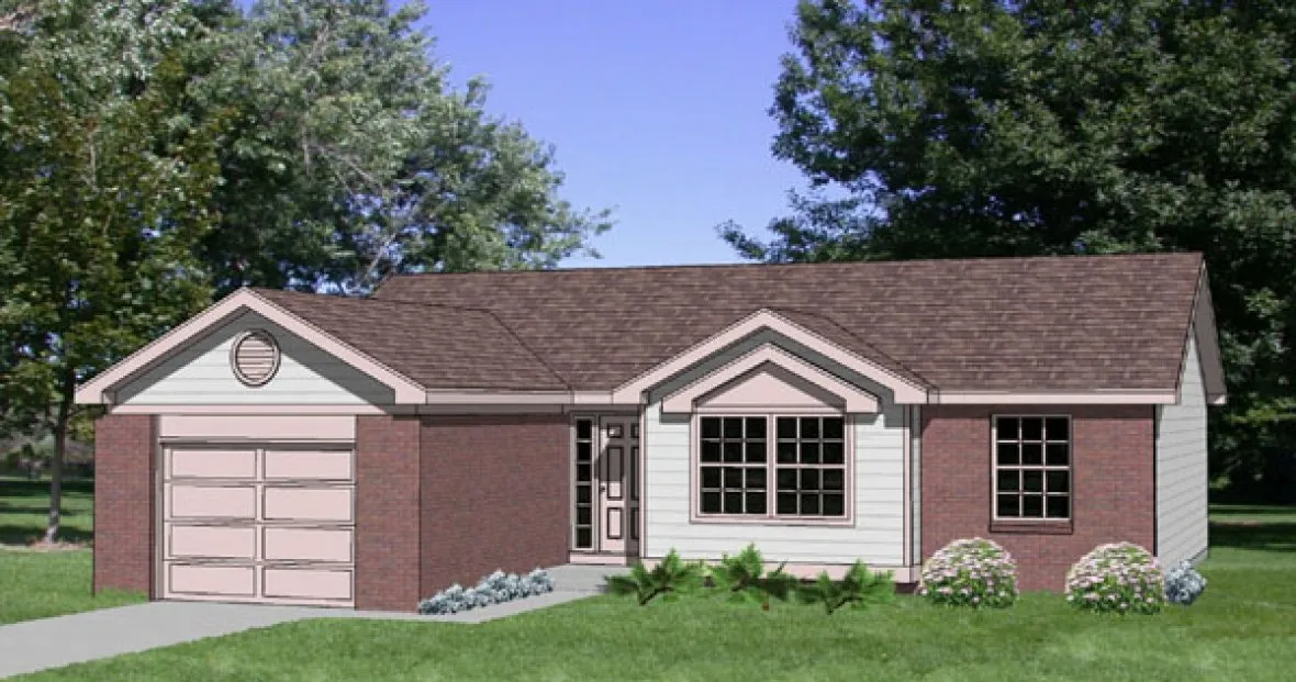 Full Rendering for House Plan #368129