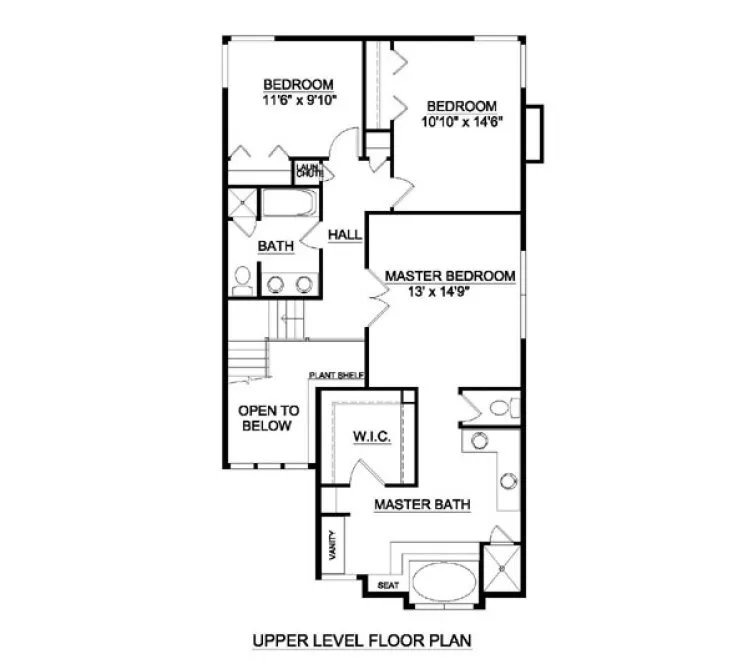 Second Floor Plan for House Plan #363029