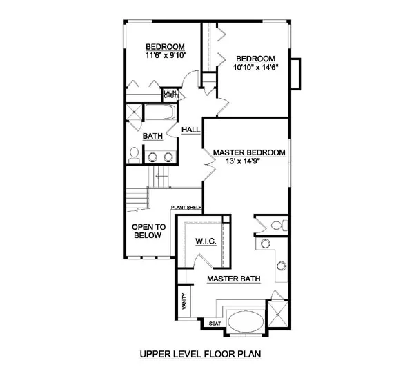 Second Floor Plan for House Plan #363029