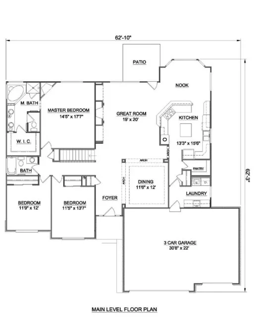 Main Floor Plan for House Plan #361002