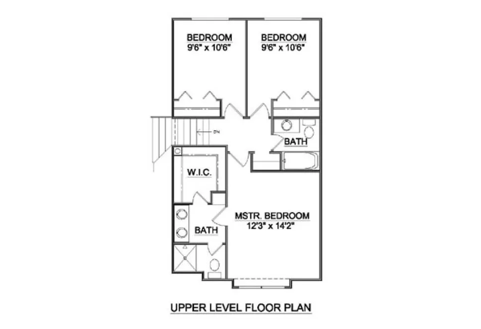 Second Floor Plan for House Plan #361049