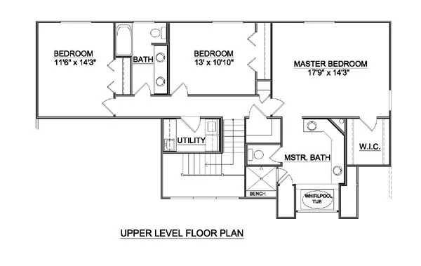 Second Floor Plan for House Plan #366029
