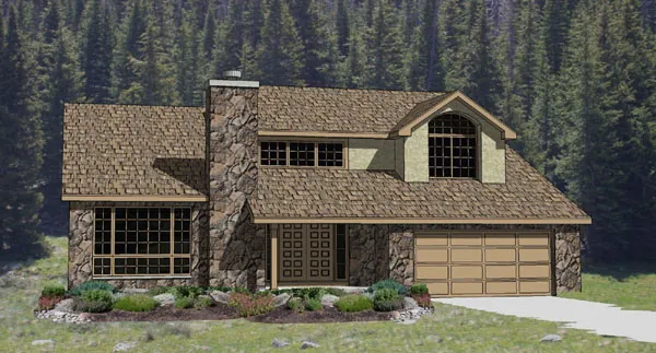 Full Rendering for House Plan #366029