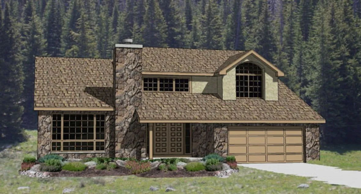 Full Rendering for House Plan #366029