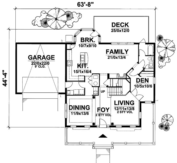 Main Floor Plan for House Plan #298001