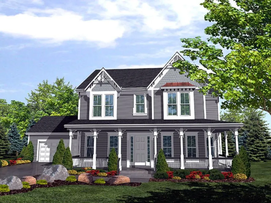 Full Rendering for House Plan #298001