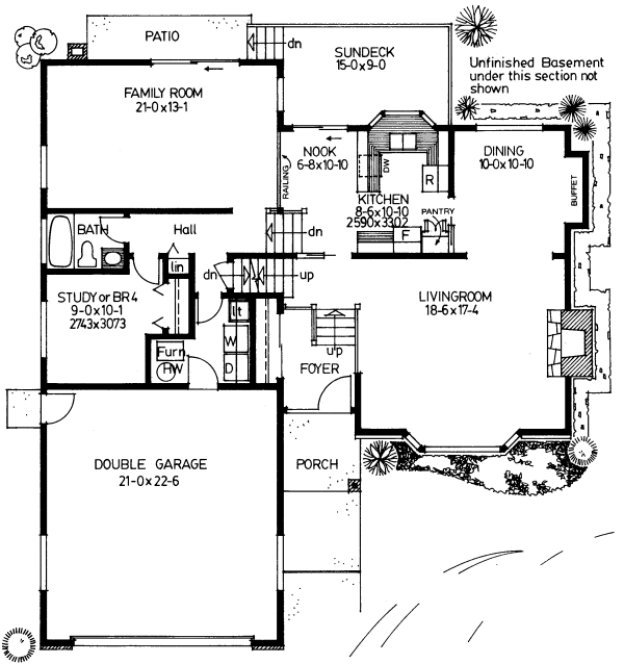 Main Floor Plan for House Plan #200950