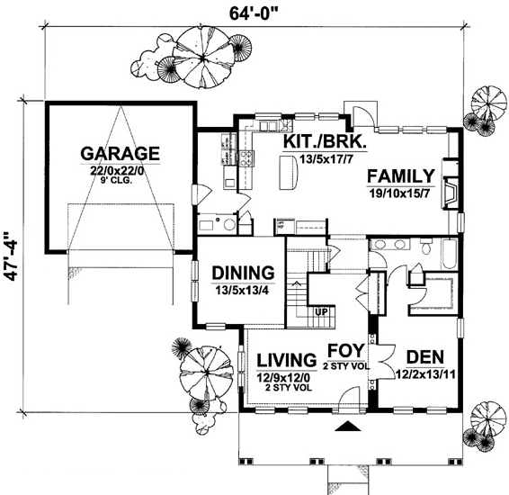 Main Floor Plan for House Plan #290101