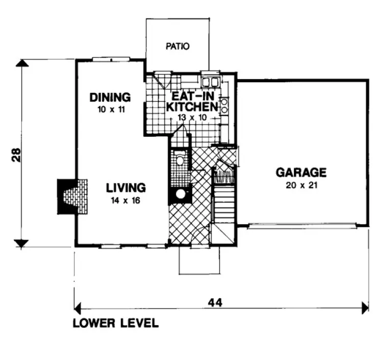 Main Floor Plan for House Plan #278031