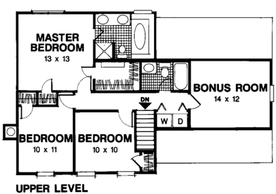 Second Floor Plan for House Plan #278031