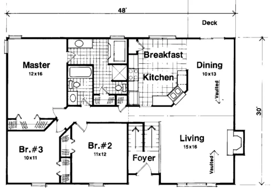 Main Floor Plan for House Plan #270141