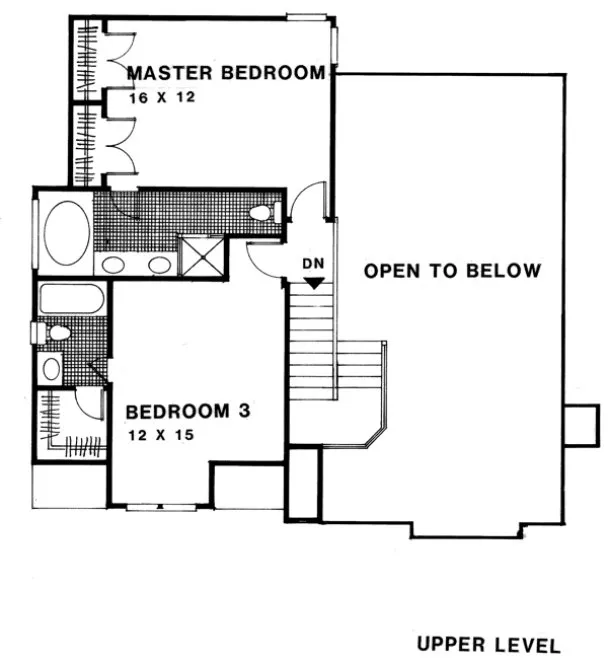 Second Floor Plan for House Plan #274051
