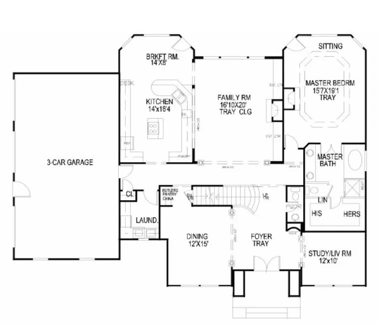 Main Floor Plan for House Plan #391220