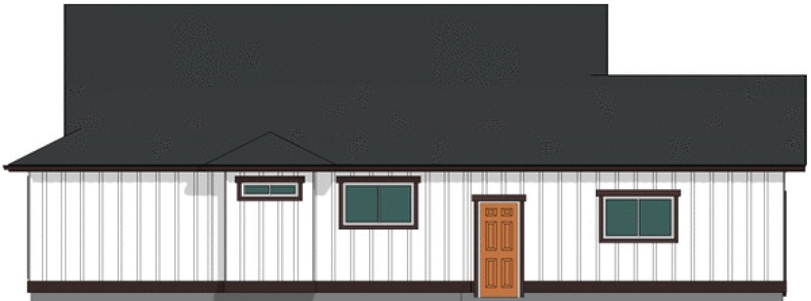 Left Elevation for House Plan #203052