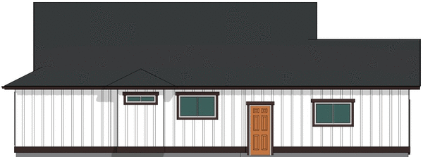 Left Elevation for House Plan #203052