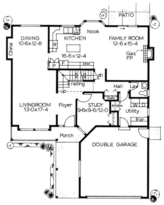 Main Floor Plan for House Plan #200960