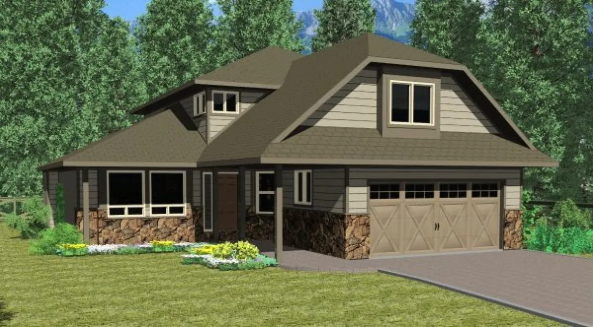 Full Rendering for House Plan #200960