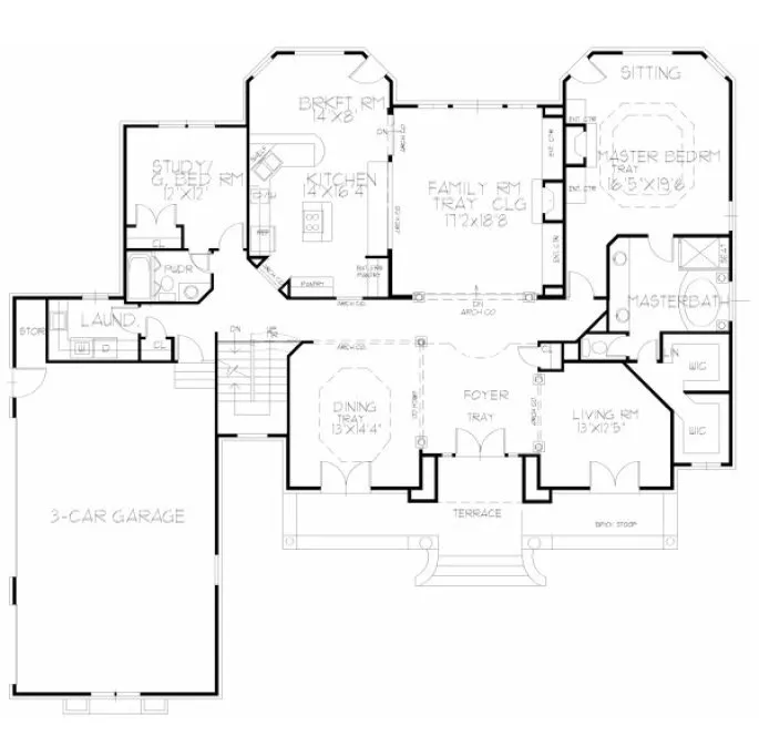 Main Floor Plan for House Plan #391620