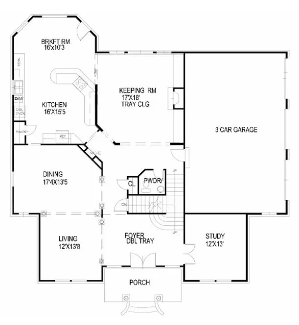Main Floor Plan for House Plan #390020