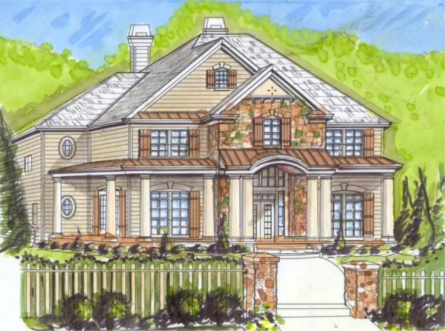 Full Rendering for House Plan #390020