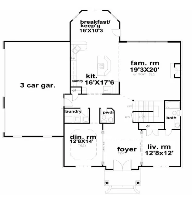 Main Floor Plan for House Plan #392230