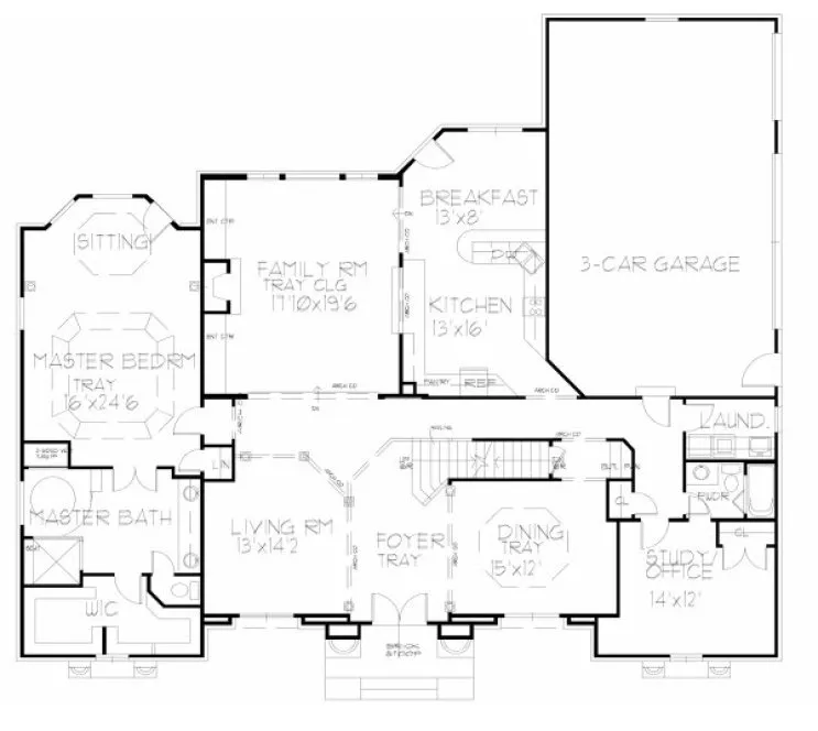 Main Floor Plan for House Plan #394020