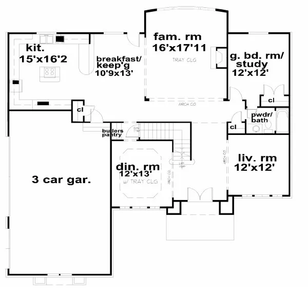 Main Floor Plan for House Plan #390230