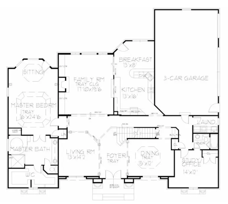 Main Floor Plan for House Plan #390220
