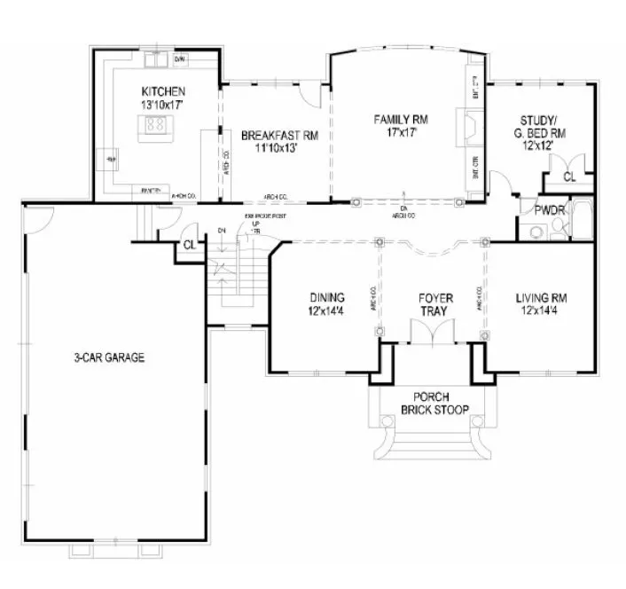 Main Floor Plan for House Plan #390060