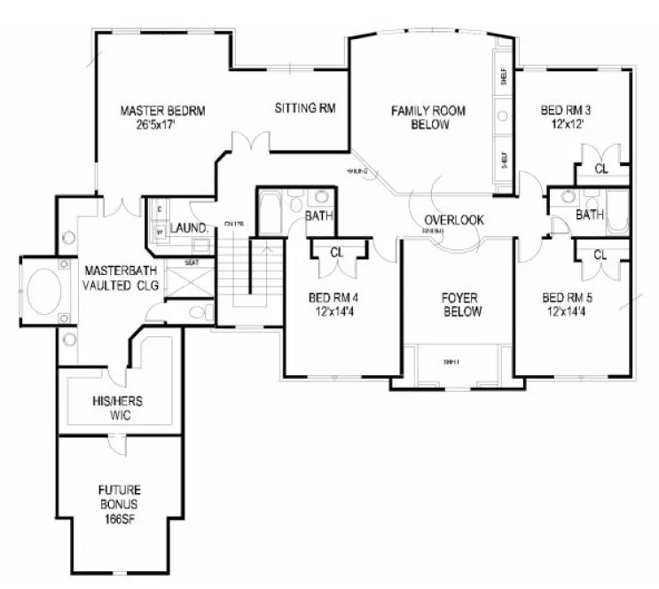 Second Floor Plan for House Plan #390060