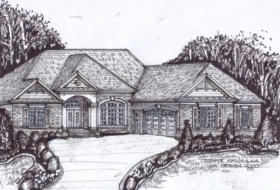 Full Rendering for House Plan #393400