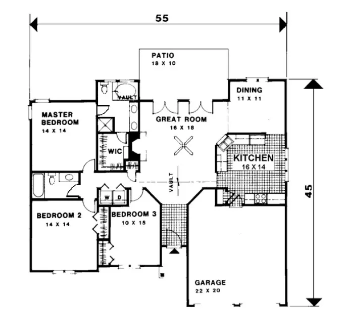 Main Floor Plan for House Plan #275051