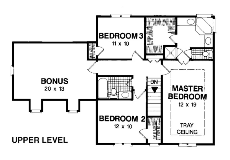 Second Floor Plan for House Plan #273151