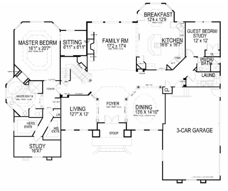 Main Floor Plan for House Plan #393520