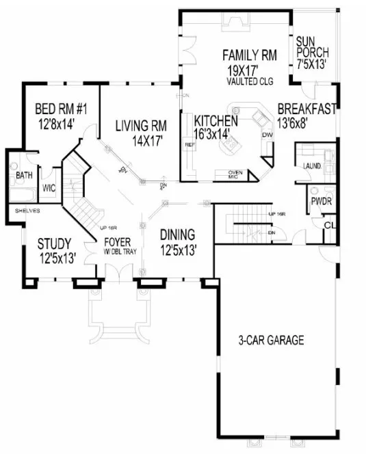 Main Floor Plan for House Plan #399200