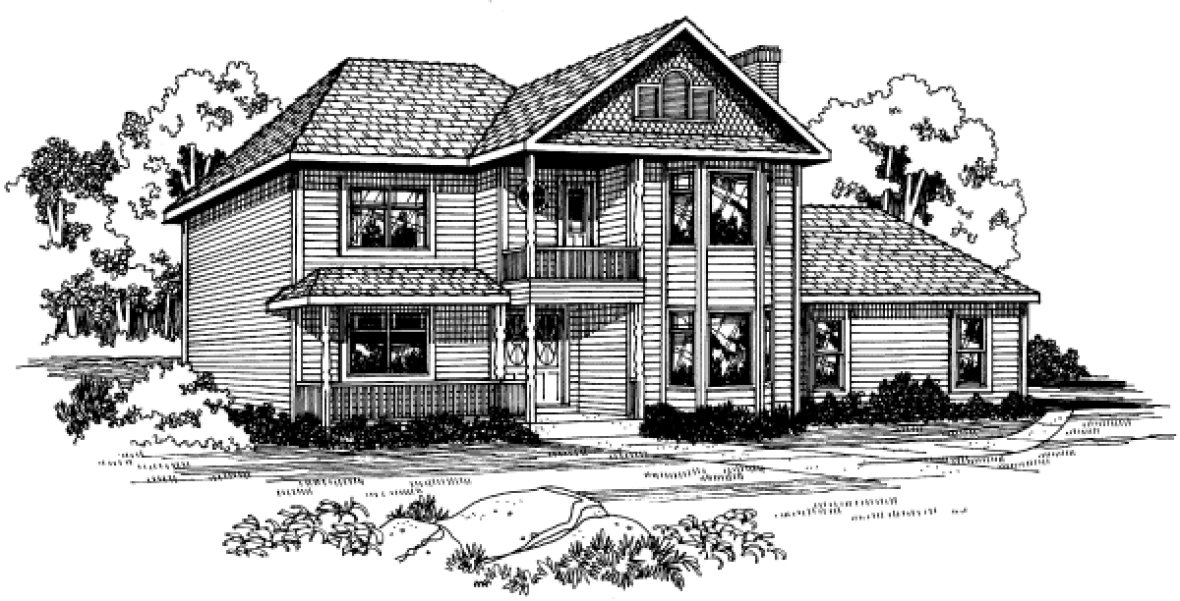 Full Rendering for House Plan #200958