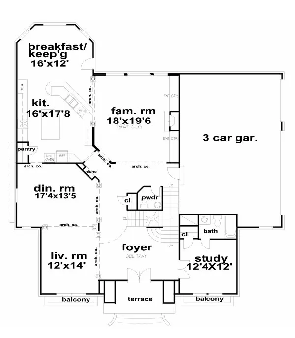 Main Floor Plan for House Plan #393430
