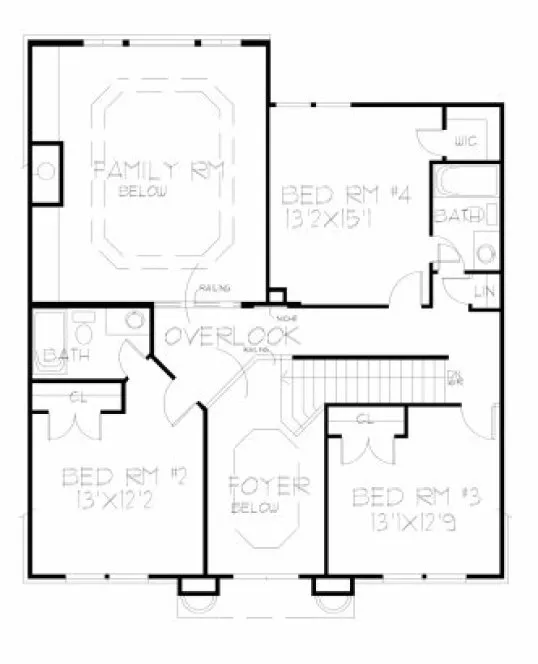 Second Floor Plan for House Plan #392620