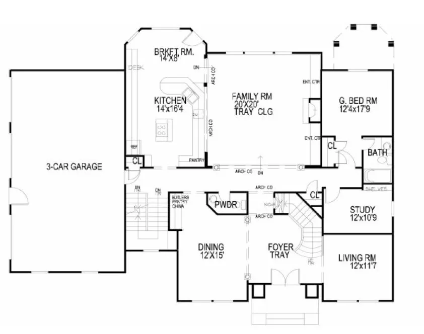 Main Floor Plan for House Plan #391700