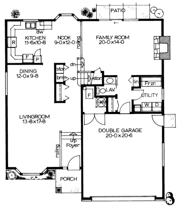 Main Floor Plan for House Plan #201028